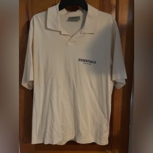 Fear of god short sleeve boxy polo size M buttercream colorway. Worn once
